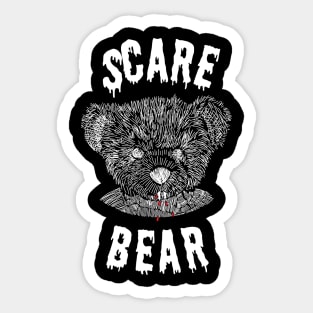 Halloween Scare Bear Horror Sticker